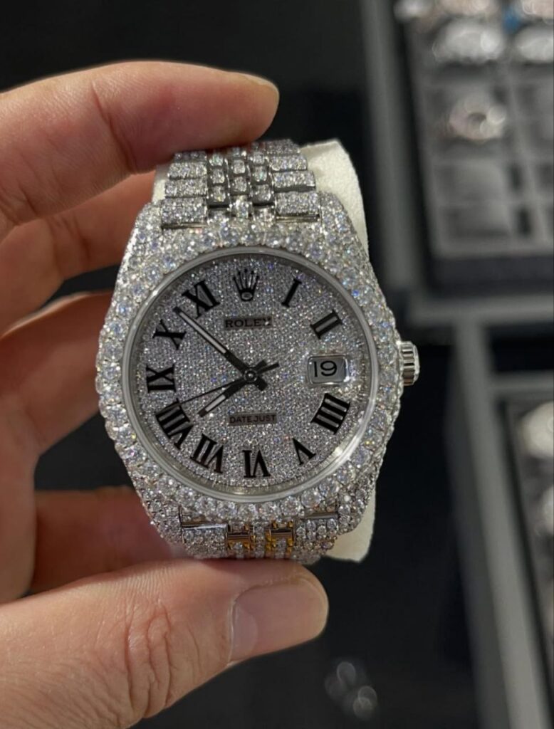 VVS Moissanite Diamond Rolex-Style Watch